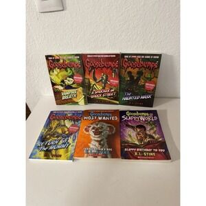 Goosebumps R.L. Stine Newer Cover Book Bundle Of 6 Used Softcover Good Condition